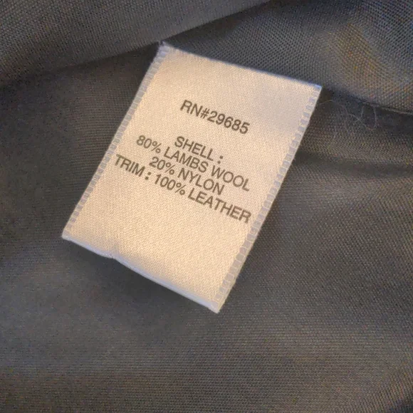 Pendleton Lambswool Sweater Jacket w Leather Trim Medium EUC - Picture 5 of 6